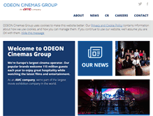 Tablet Screenshot of odeoncinemasgroup.com